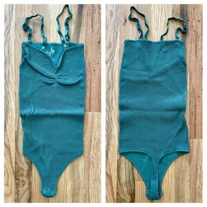 Intimately Free People Green Thong Body Suit Size M/L